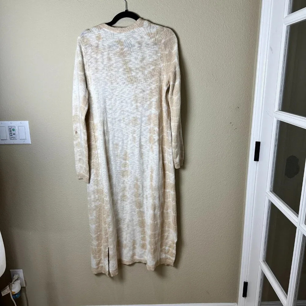 FRESHMAN Boutique Longline Open Drape Tie Dye Cardigan - size Medium - Picture 5 of 6